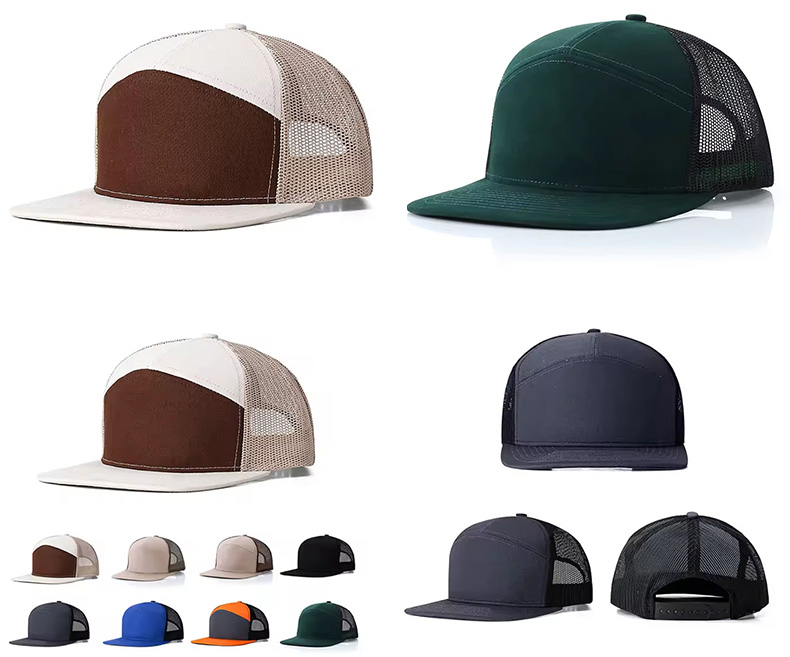 Blank Mesh 7 Panels Trucker Caps